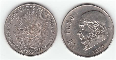 1975 1 Peso Mexican Coins for sale .